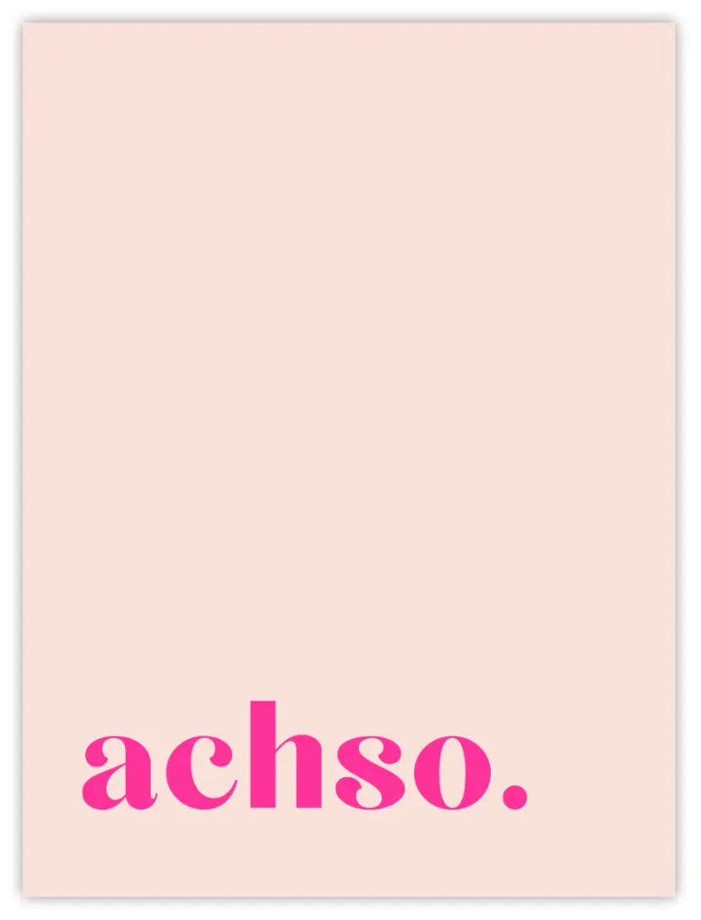 Achso Neon Poster