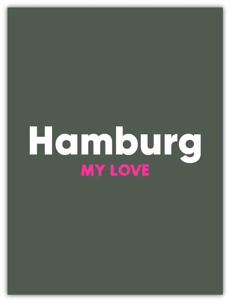 Hamburg My Love Neon Poster