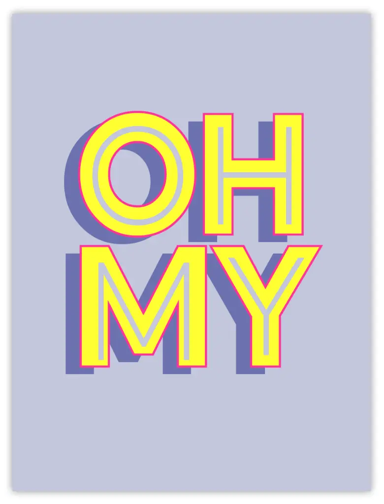 [PPC-00192] Oh My Neon Poster (30x40cm, Posterpapier)