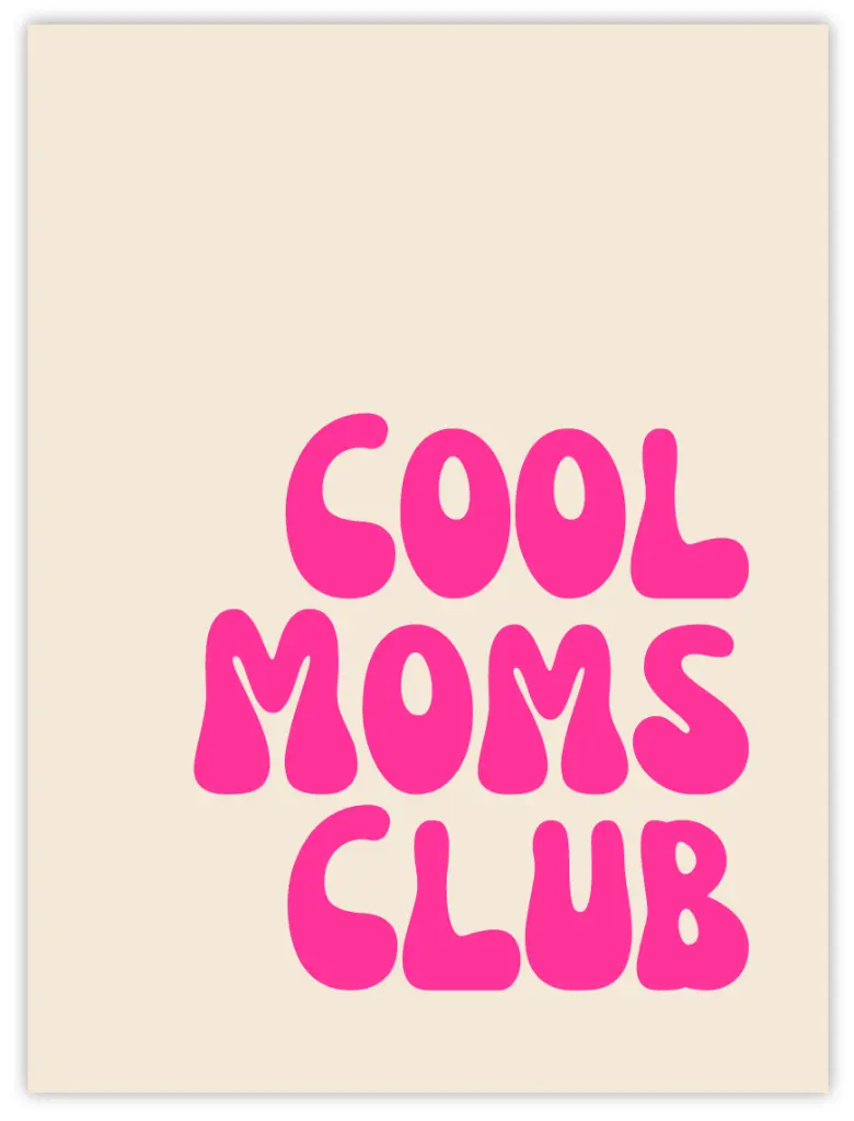 [PPC-00228] Cool Moms Club Neon Poster (30 x 40 cm, Posterpapier)