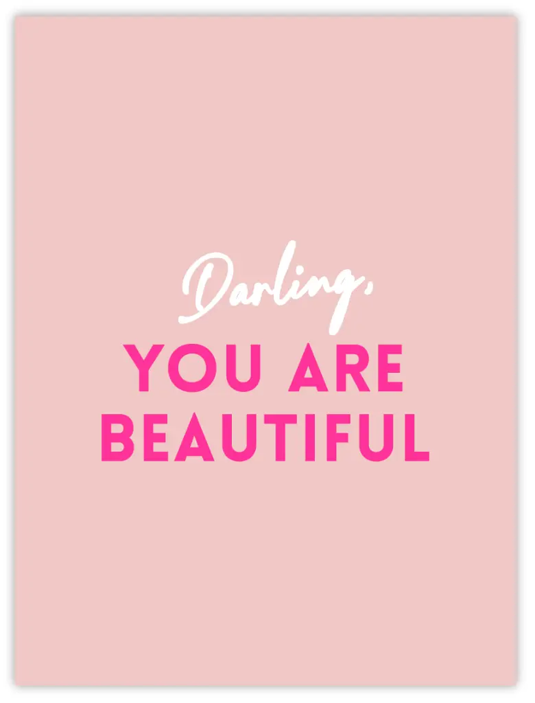 Darling You Are Beautiful Neon Poster