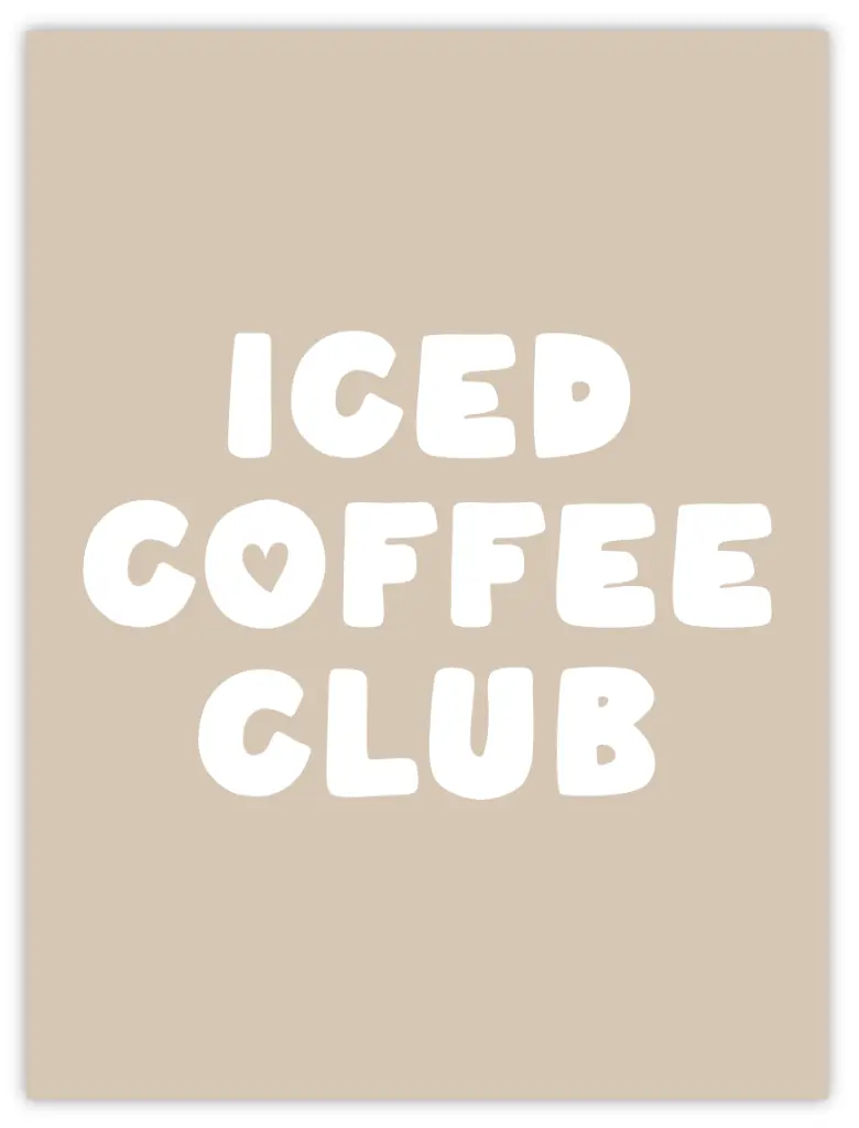 Iced Coffee Club Poster