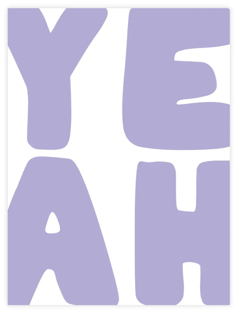 [PPC-00292] Yeah Poster (30x40cm, Posterpapier)