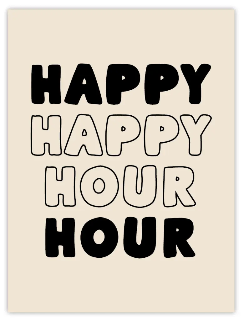 [PPC-00300] Happy Hour Poster (30 x 40 cm, Posterpapier)