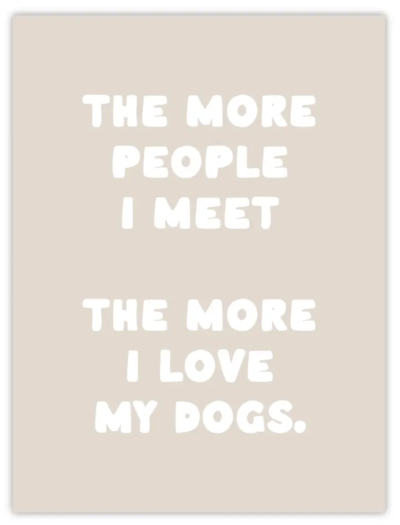 [PPC-00336] The More People I Meet Poster (30 x 40 cm, Posterpapier)