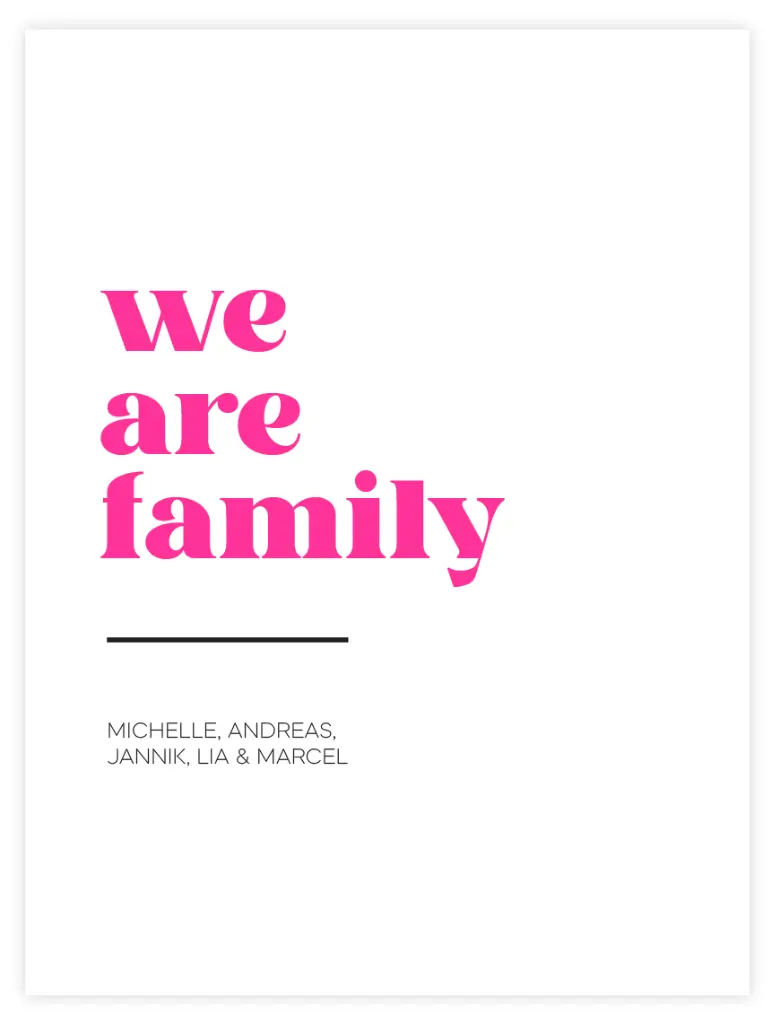 We Are Family Poster