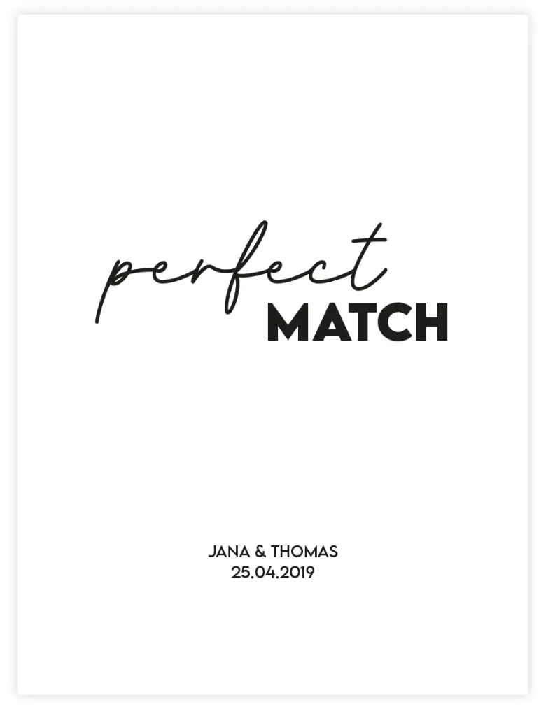[PPC-00356] Perefect Match Poster (30 x 40 cm, Posterpapier)