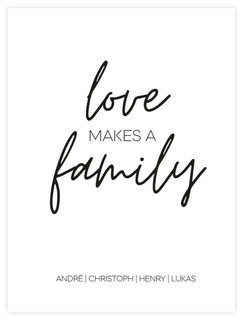 Love Makes A Family Poster