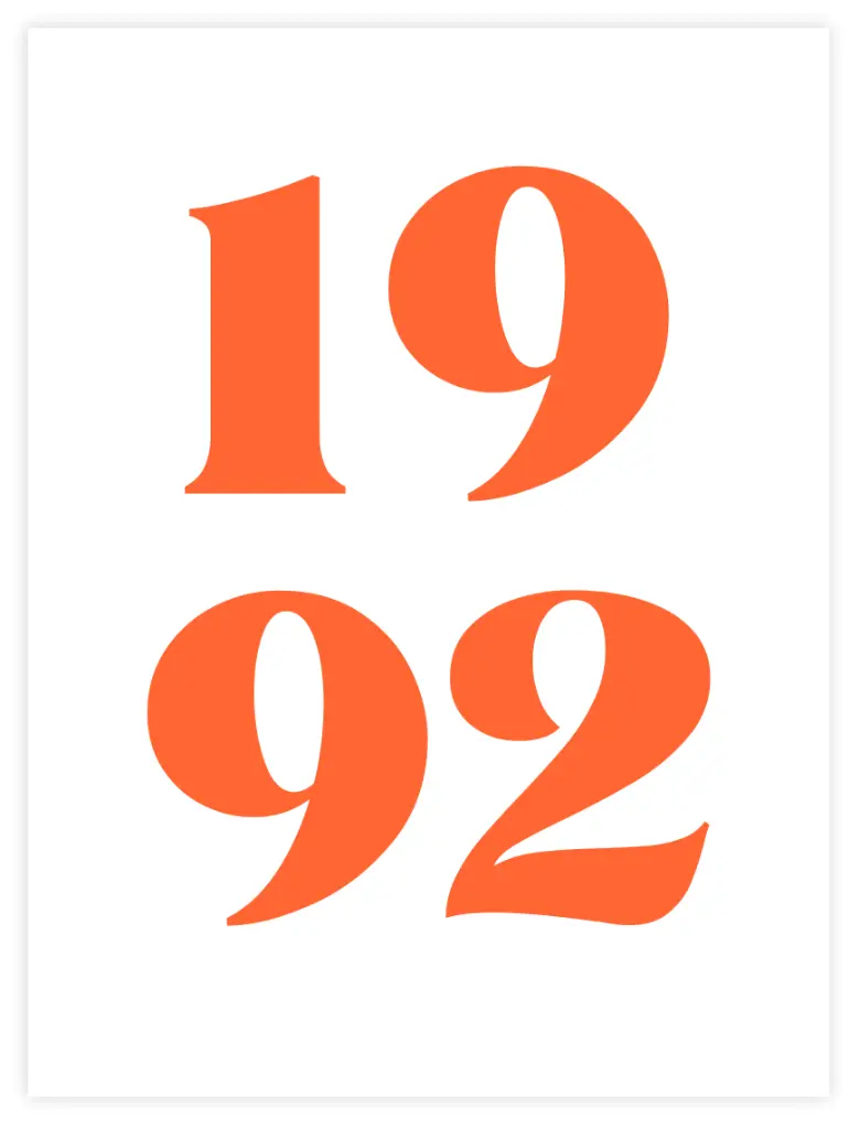 Jahreszahl Neon Poster