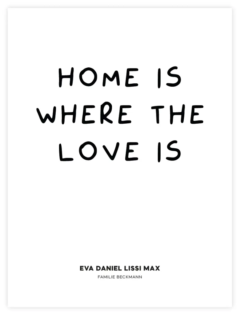 Home Is Where The Love Is Poster