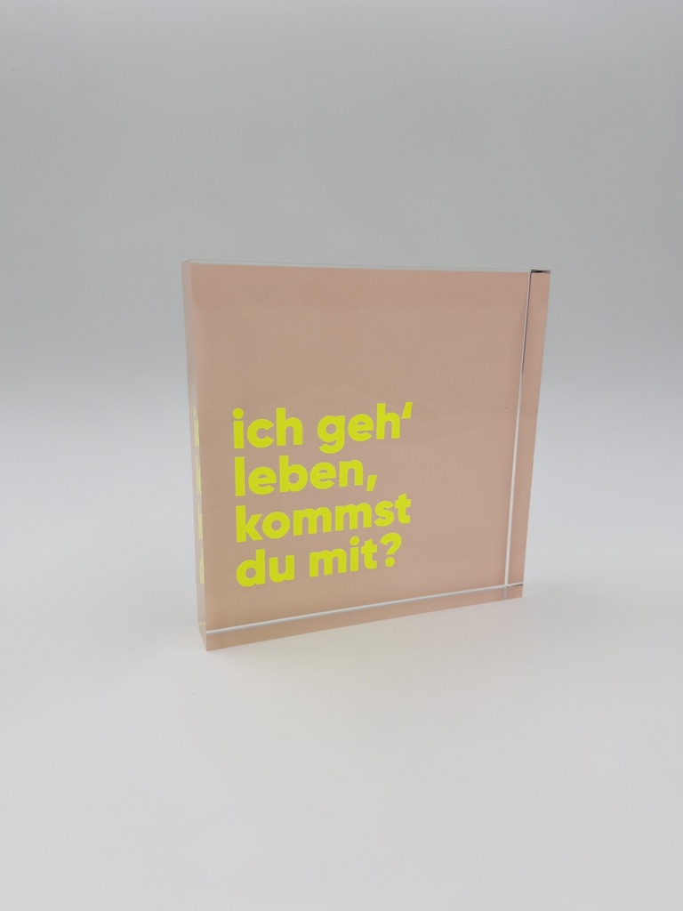 [PPC-00397] Fotoblock Ich geh' leben