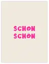 Schon Schön Neon Poster