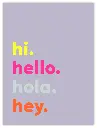 Hi Hello Hola Hey Neon Poster