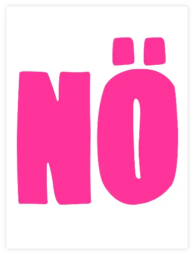 Nö Neon Poster 