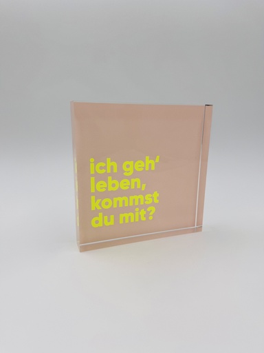 Fotoblock Ich geh' leben