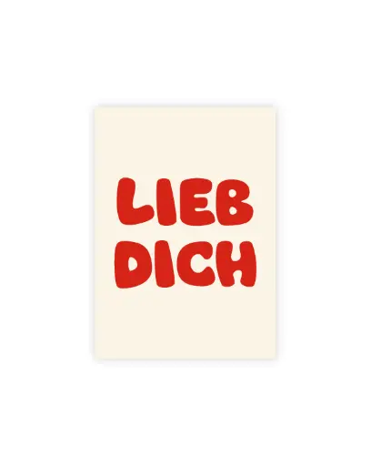 Lieb Dich Postkarte