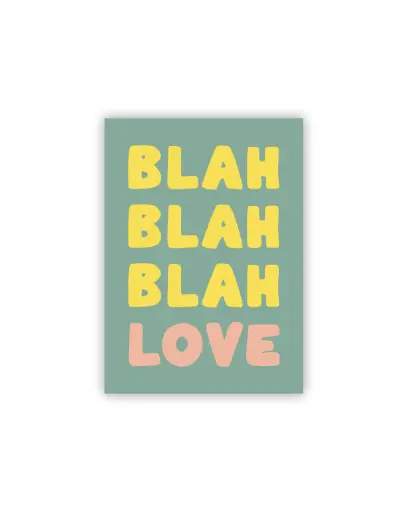 Blah Love Postkarte