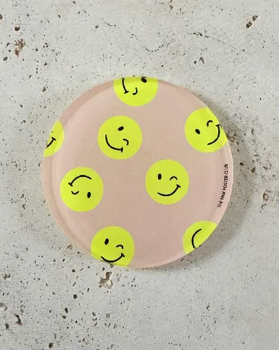 Smiley Neon Untersetzer aus Acryl