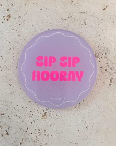 Sip Sip Hooray Neon Untersetzer aus Acryl