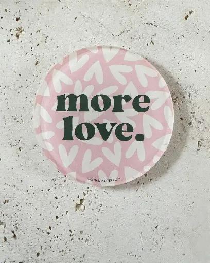More Love rosa-creme Untersetzer aus Acryl