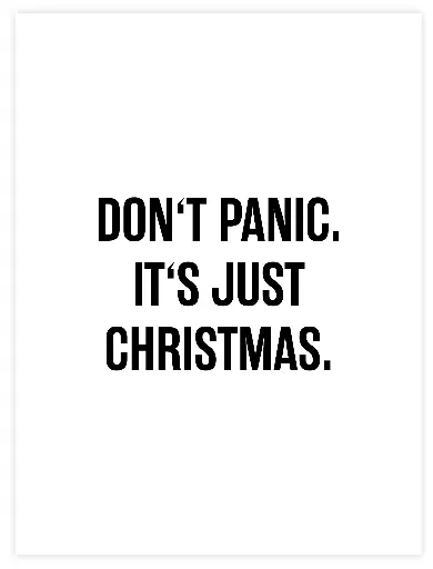 Don't Panic Christmas Poster