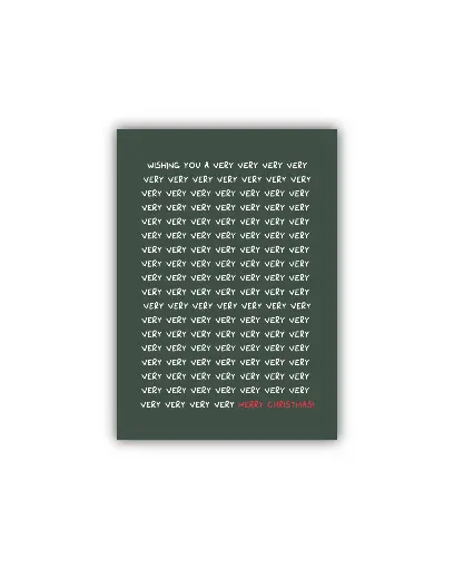 Wishing You A Very Merry Christmas Postkarte