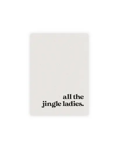 All The Jingle Ladies Postkarte Graskarton