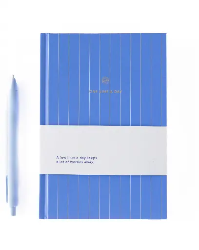 A-Journal One Line a Day Stripes Blue
