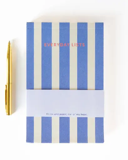 A-Journal Notepad Stripes Blue