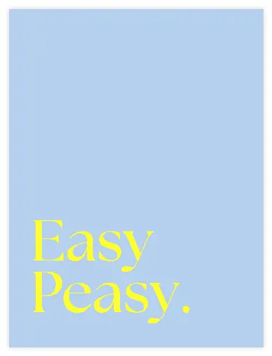 Easy Peasy Neon Poster