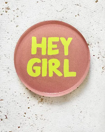Hey Girl Neon Untersetzer aus Acryl