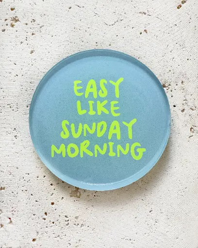 Easy Like Sunday Morning Neon Untersetzer aus Acryl