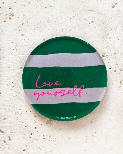 Love Yourself Neon Untersetzer aus Acryl